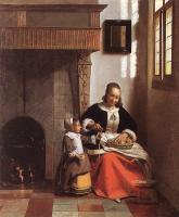 Pieter de Hooch - Woman Peeling Apples